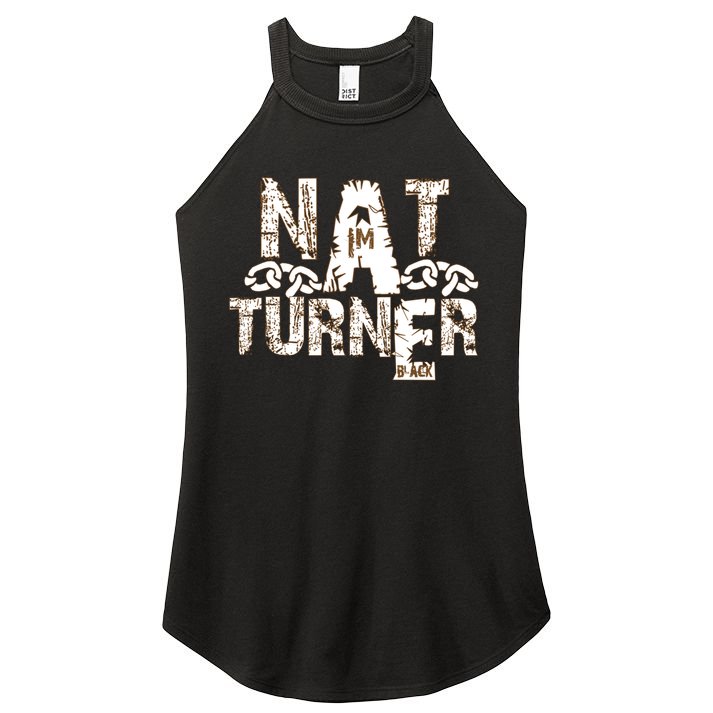 Historically Tee Nat Turner Cute Gift Blue Small Women's Perfect Tri Rocker Tank