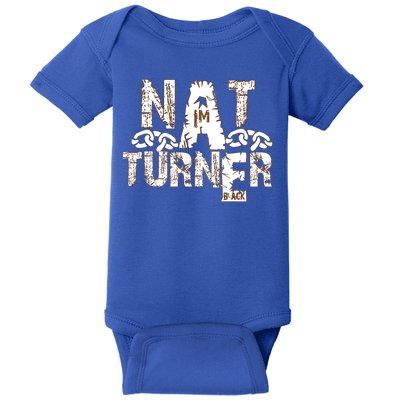 Historically Tee Nat Turner Cute Gift Blue Small Baby Bodysuit