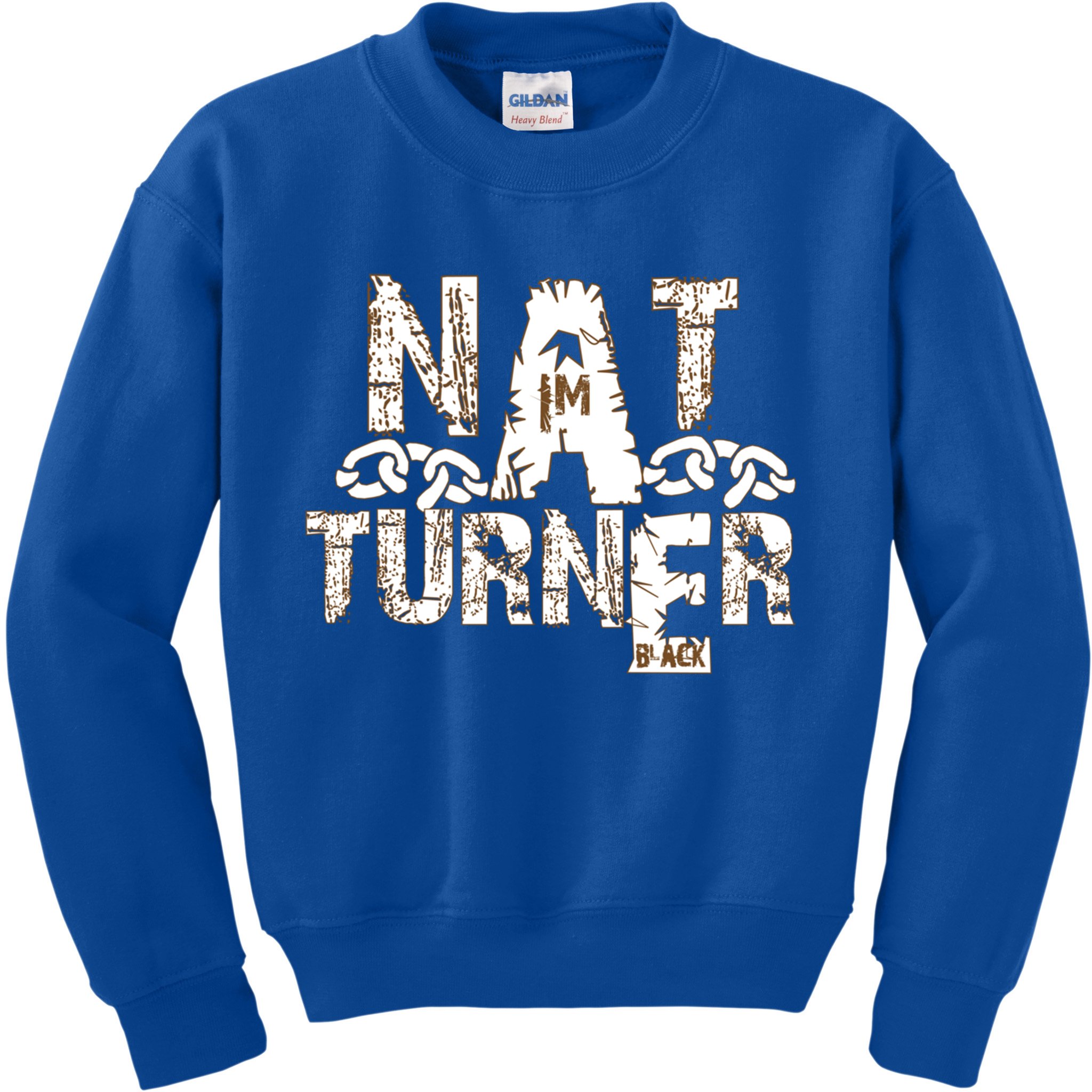 Historically Tee Nat Turner Cute Gift Blue Small Kids Sweatshirt