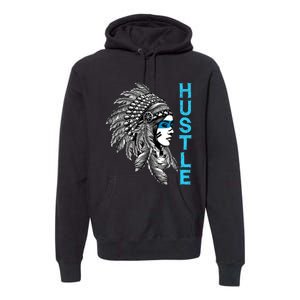 Hustle Tee Native American Indian Girl Rap Lover Christmas Premium Hoodie