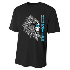 Hustle Tee Native American Indian Girl Rap Lover Christmas Performance Sprint T-Shirt