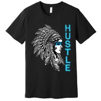 Hustle Tee Native American Indian Girl Rap Lover Christmas Premium T-Shirt