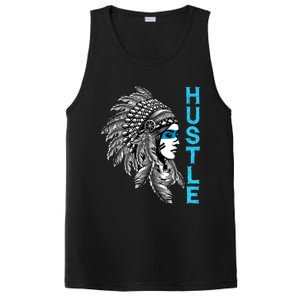 Hustle Tee Native American Indian Girl Rap Lover Christmas PosiCharge Competitor Tank