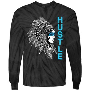 Hustle Tee Native American Indian Girl Rap Lover Christmas Tie-Dye Long Sleeve Shirt