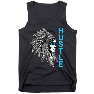 Hustle Tee Native American Indian Girl Rap Lover Christmas Tank Top