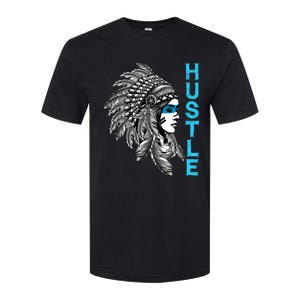 Hustle Tee Native American Indian Girl Rap Lover Christmas Softstyle CVC T-Shirt