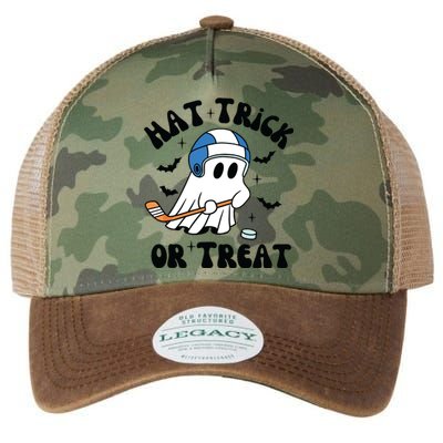 Hat Trick Or Treat Hilarious Hockey Halloween Family Legacy Tie Dye Trucker Hat