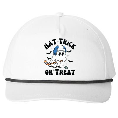 Hat Trick Or Treat Hilarious Hockey Halloween Family Snapback Five-Panel Rope Hat