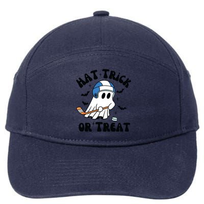 Hat Trick Or Treat Hilarious Hockey Halloween Family 7-Panel Snapback Hat