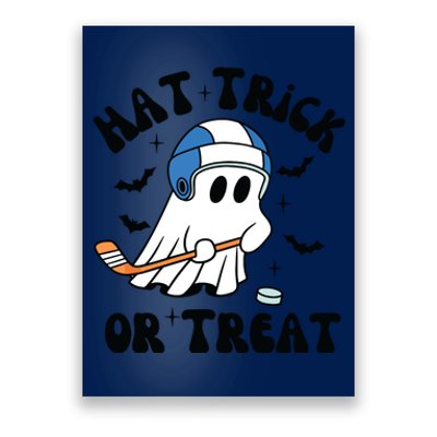 Hat Trick Or Treat Hilarious Hockey Halloween Family Poster