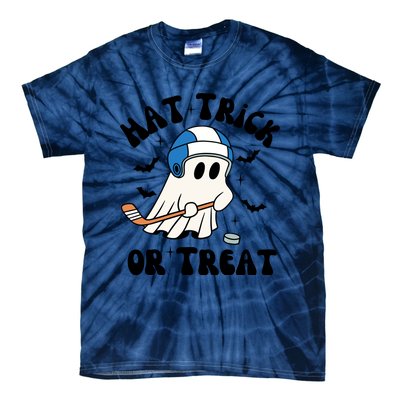 Hat Trick Or Treat Hilarious Hockey Halloween Family Tie-Dye T-Shirt