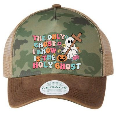 Halloween The Only Ghost I Know Is The Holy Ghost Christian Legacy Tie Dye Trucker Hat