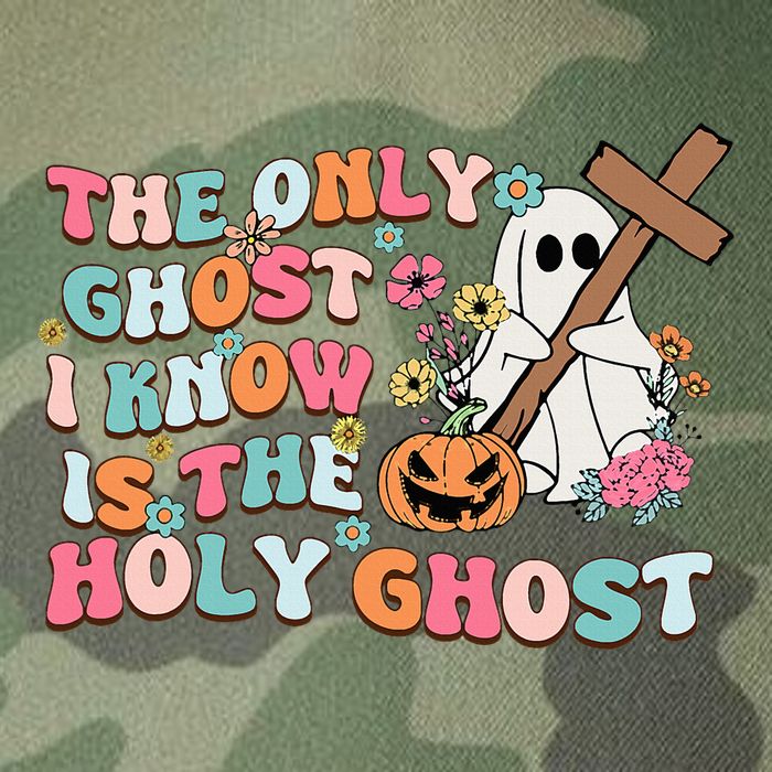 Halloween The Only Ghost I Know Is The Holy Ghost Christian Legacy Tie Dye Trucker Hat