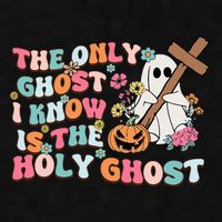 Halloween The Only Ghost I Know Is The Holy Ghost Christian Ladies PosiCharge Tri-Blend Wicking Tank