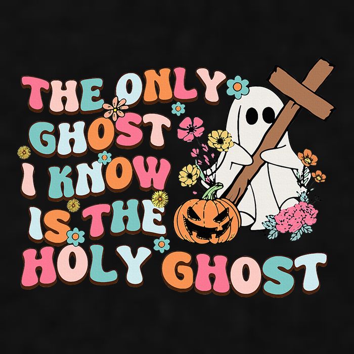Halloween The Only Ghost I Know Is The Holy Ghost Christian Ladies PosiCharge Tri-Blend Wicking Tank