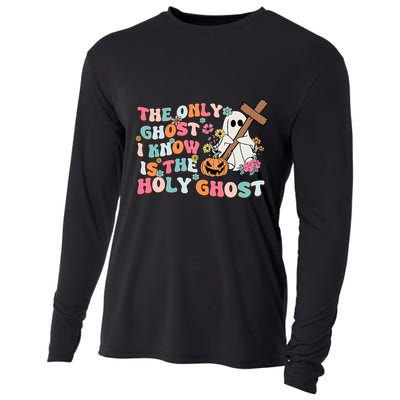 Halloween The Only Ghost I Know Is The Holy Ghost Christian Cooling Performance Long Sleeve Crew