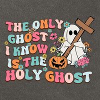 Halloween The Only Ghost I Know Is The Holy Ghost Christian Cotton Canvas Backpack