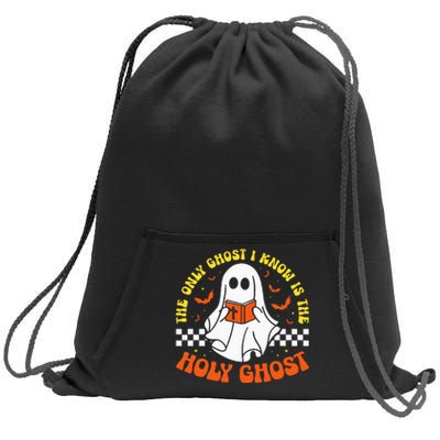 Halloween The Only Ghost I Know Is The Holy Ghost Christian Sweatshirt Cinch Pack Bag