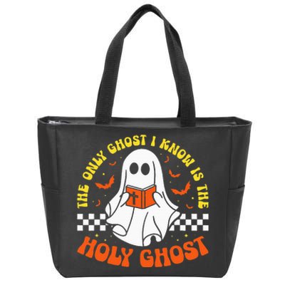 Halloween The Only Ghost I Know Is The Holy Ghost Christian Zip Tote Bag