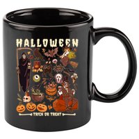 Halloween Trick Or Treat 11oz C Handle Ceramic Mug