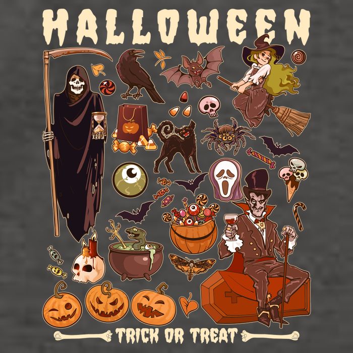 Halloween Trick Or Treat Vector Backpack