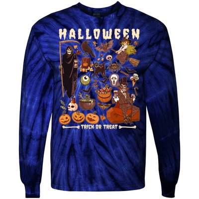 Halloween Trick Or Treat Tie-Dye Long Sleeve Shirt