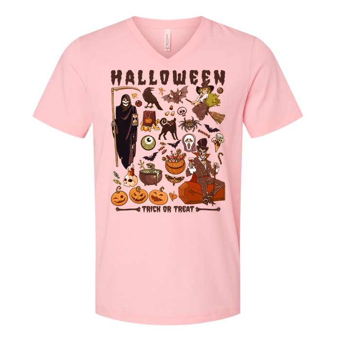 Halloween Trick Or Treat V-Neck T-Shirt