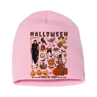 Halloween Trick Or Treat Short Acrylic Beanie