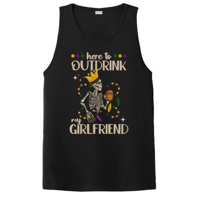 Here To Outdrink My Boyfriend Mardi Gras Party PosiCharge Competitor Tank