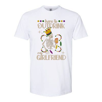 Here To Outdrink My Boyfriend Mardi Gras Party Softstyle CVC T-Shirt