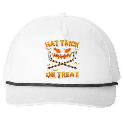 Hat Trick Or Treat Funny Ice Hockey Halloween Costume Player Snapback Five-Panel Rope Hat