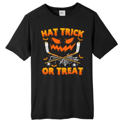 Hat Trick Or Treat Funny Ice Hockey Halloween Costume Player Tall Fusion ChromaSoft Performance T-Shirt