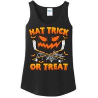 Hat Trick Or Treat Funny Ice Hockey Halloween Costume Player Ladies Essential Tank