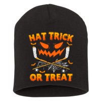 Hat Trick Or Treat Funny Ice Hockey Halloween Costume Player Short Acrylic Beanie