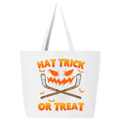 Hat Trick Or Treat Funny Ice Hockey Halloween Costume Player 25L Jumbo Tote