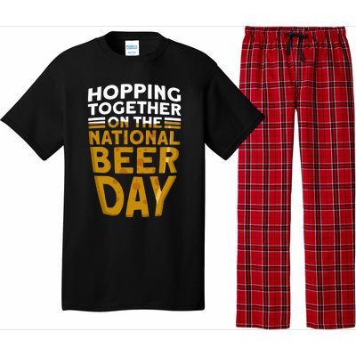 Hopping Together On The National Beer Day Gift Beer Day Beer Meaningful Gift Pajama Set