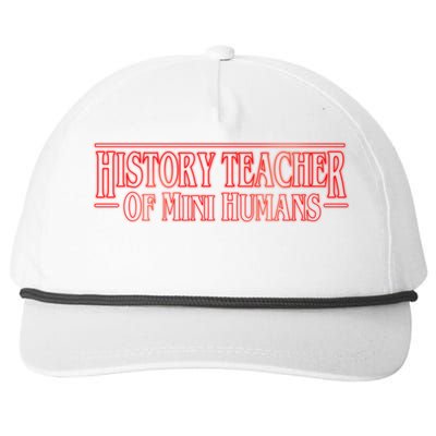 History Teacher Of Mini Hu Team Funny Gift Snapback Five-Panel Rope Hat