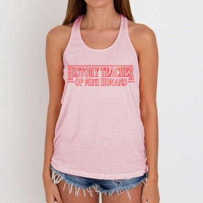 History Teacher Of Mini Hu Team Funny Gift Women's Knotted Racerback Tank