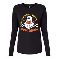 Halloween The Only Ghost I Know Is The Holy Ghost Christian Womens Cotton Relaxed Long Sleeve T-Shirt