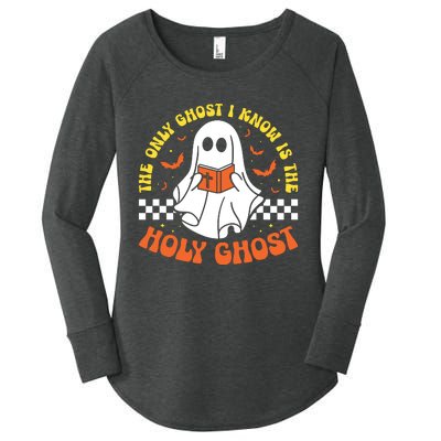 Halloween The Only Ghost I Know Is The Holy Ghost Christian Women's Perfect Tri Tunic Long Sleeve Shirt