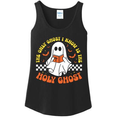 Halloween The Only Ghost I Know Is The Holy Ghost Christian Ladies Essential Tank