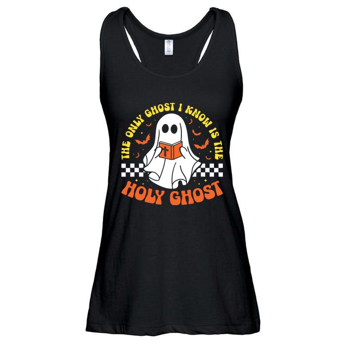 Halloween The Only Ghost I Know Is The Holy Ghost Christian Ladies Essential Flowy Tank