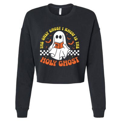 Halloween The Only Ghost I Know Is The Holy Ghost Christian Cropped Pullover Crew