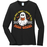 Halloween The Only Ghost I Know Is The Holy Ghost Christian Ladies Long Sleeve Shirt