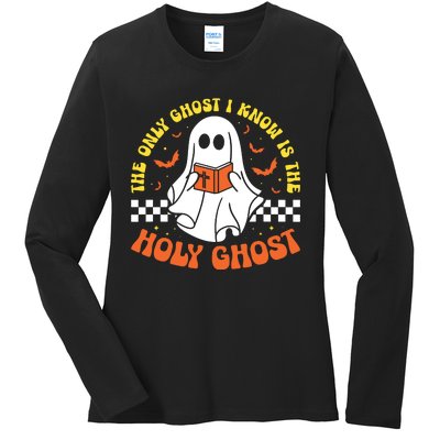 Halloween The Only Ghost I Know Is The Holy Ghost Christian Ladies Long Sleeve Shirt