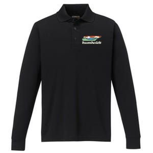 Humboldt Tennessee Outdoors Retro Nature Graphic Performance Long Sleeve Polo