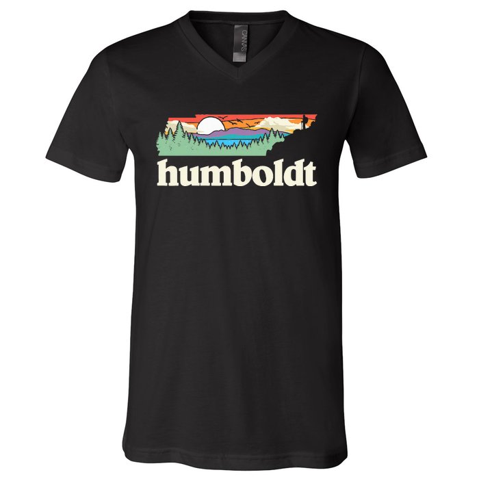 Humboldt Tennessee Outdoors Retro Nature Graphic V-Neck T-Shirt