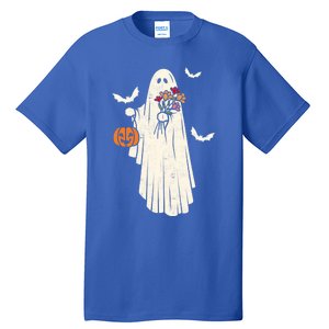 Halloween Trick Or Treat Scary Ghost Spooky Season Retro Gift Tall T-Shirt