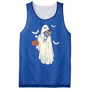 Halloween Trick Or Treat Scary Ghost Spooky Season Retro Gift Mesh Reversible Basketball Jersey Tank