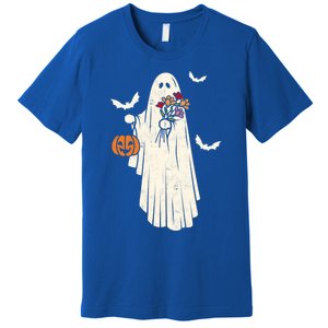 Halloween Trick Or Treat Scary Ghost Spooky Season Retro Gift Premium T-Shirt